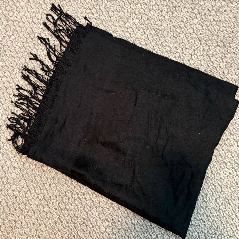 Black Pashmina with fringe